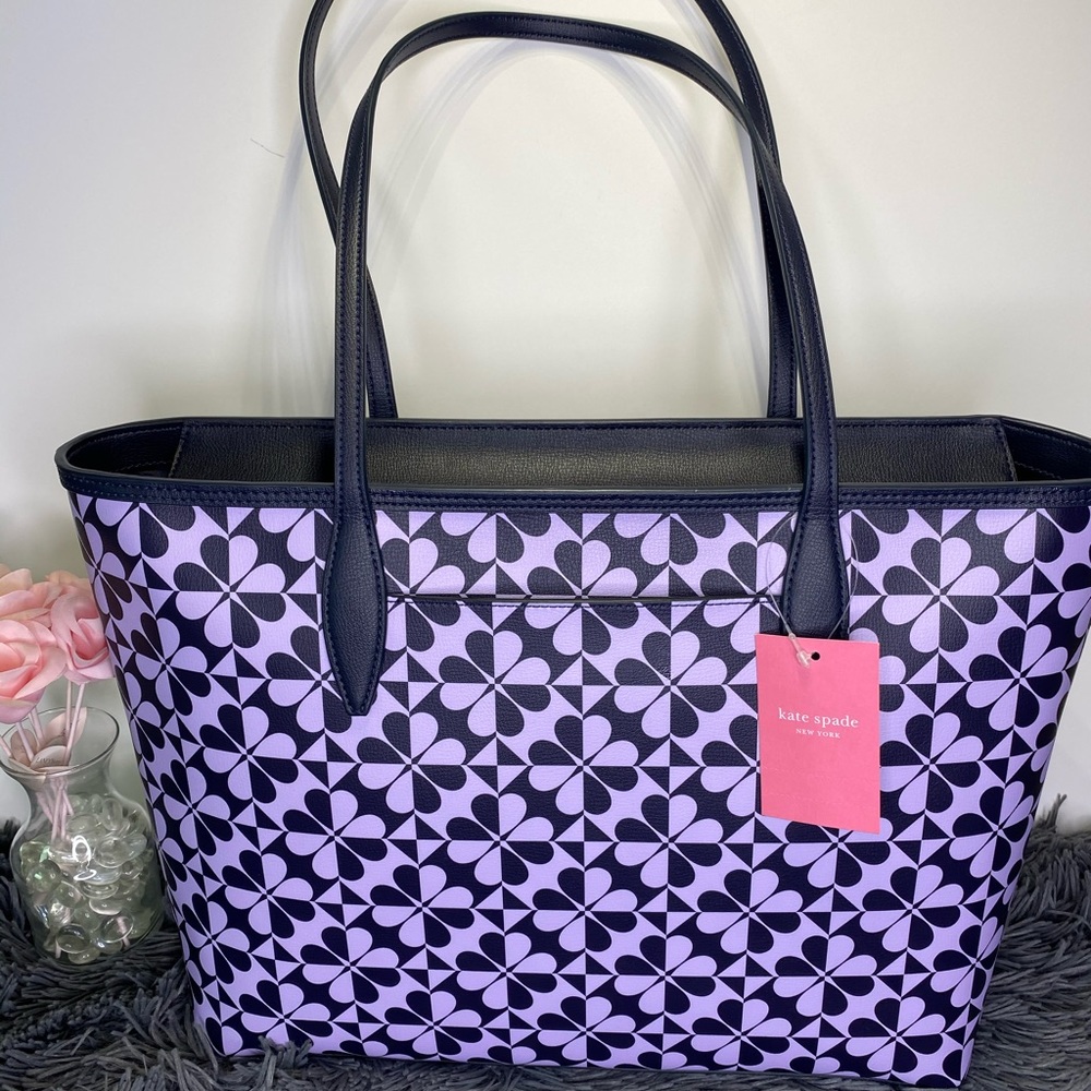 💜Kate Spade💜Hollie Geo Clover Tote & Wallet - Picture 6 of 8
